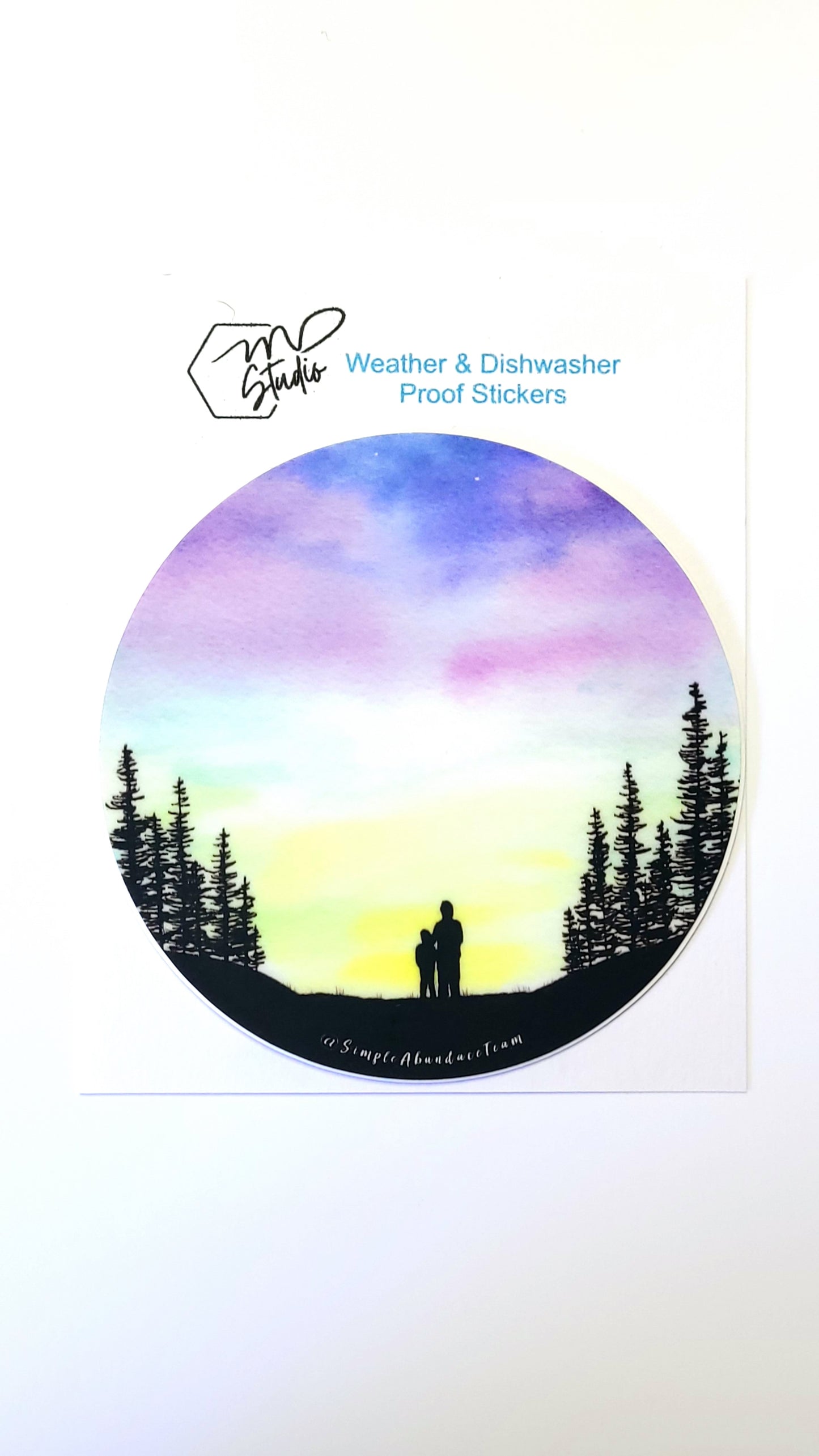 "By My Side" Weather Proof Sticker 75mm