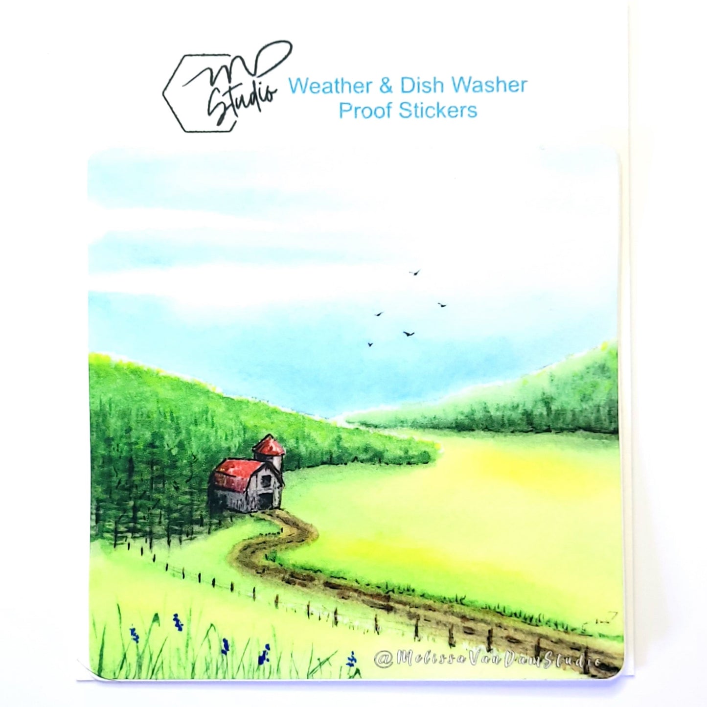 "Sunny Lane" Weather Proof Sticker 75mm