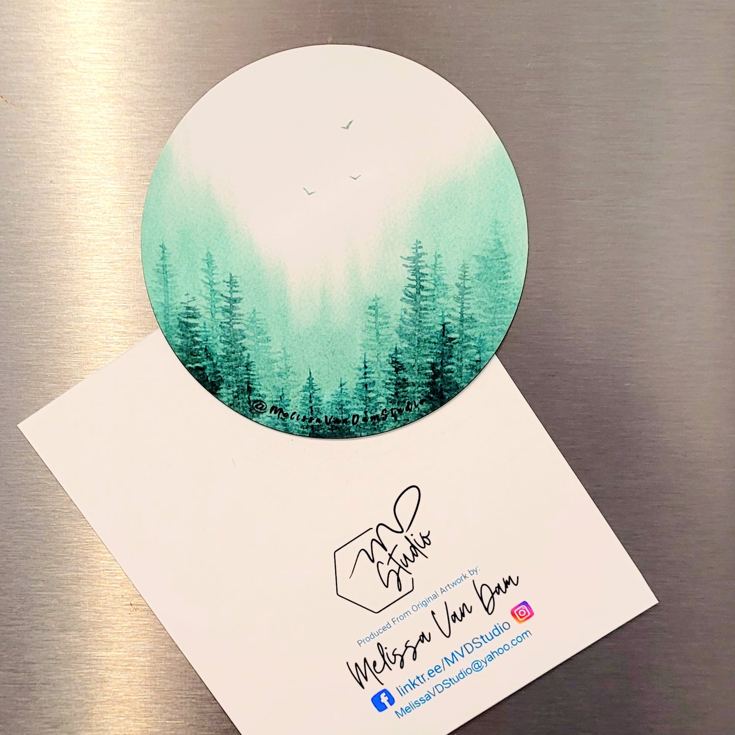 "Misty Pines" Water Proof Magnet 75mm