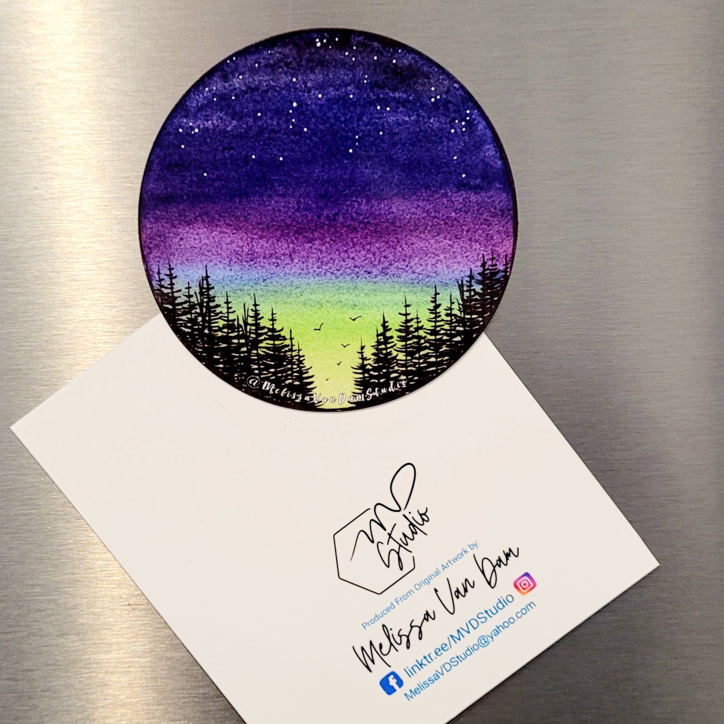 "Northern Sky" Water Proof Magnet 75mm