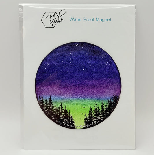 "Northern Sky" Water Proof Magnet 75mm