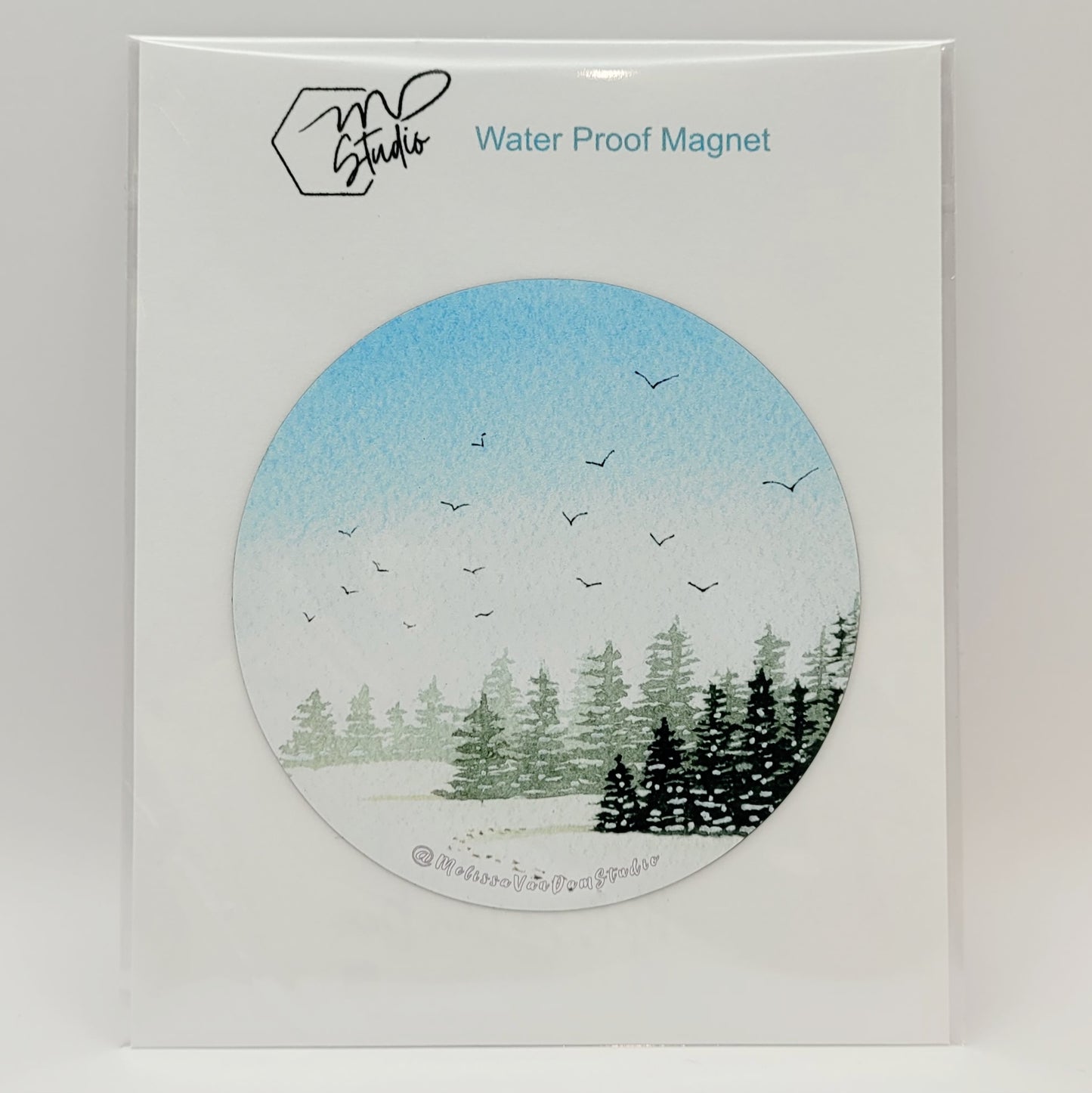 "Silent Walk" Water Proof Magnet 75mm