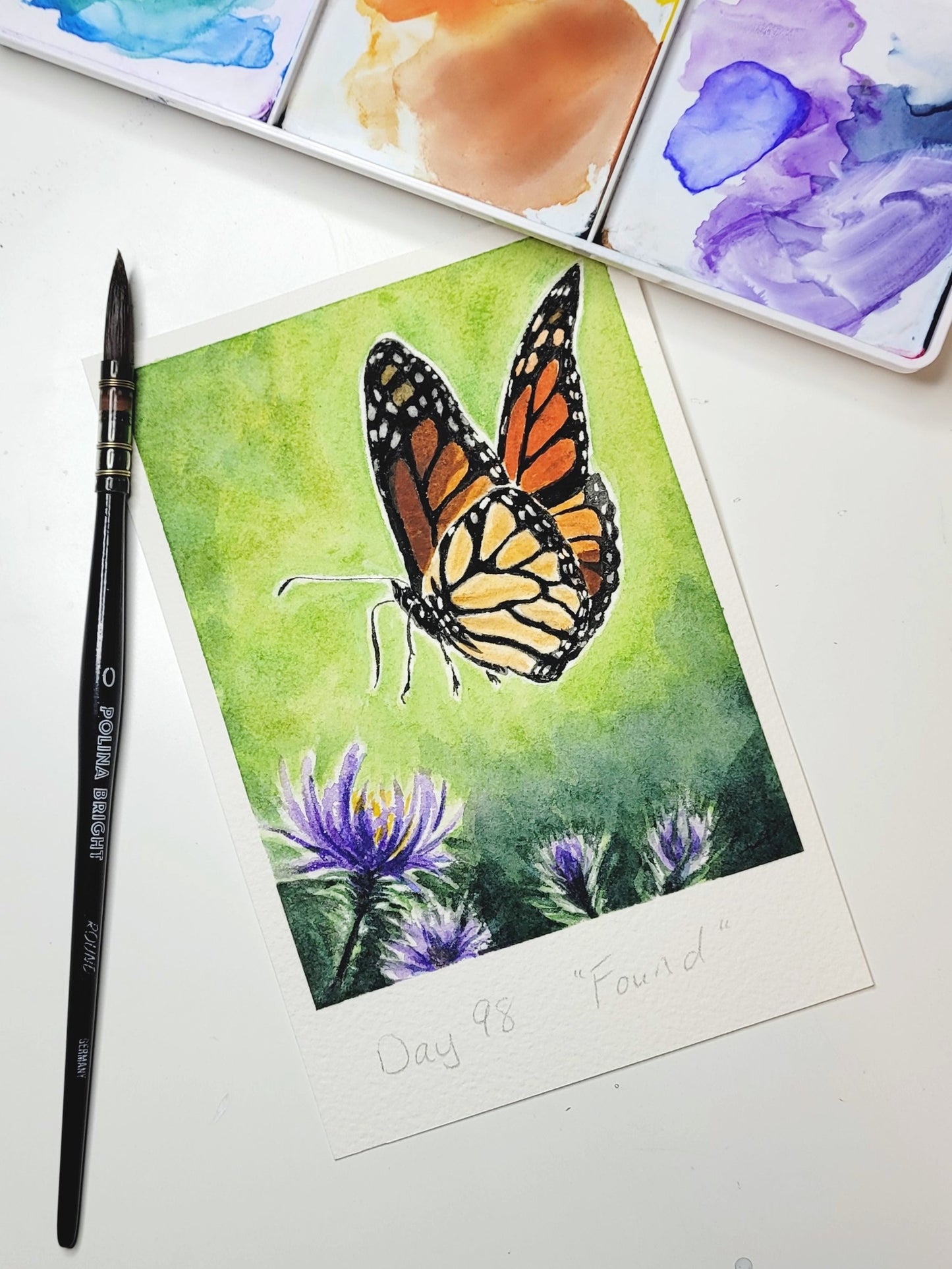 Magnet "Found" Day 98 Monarch Butterfly