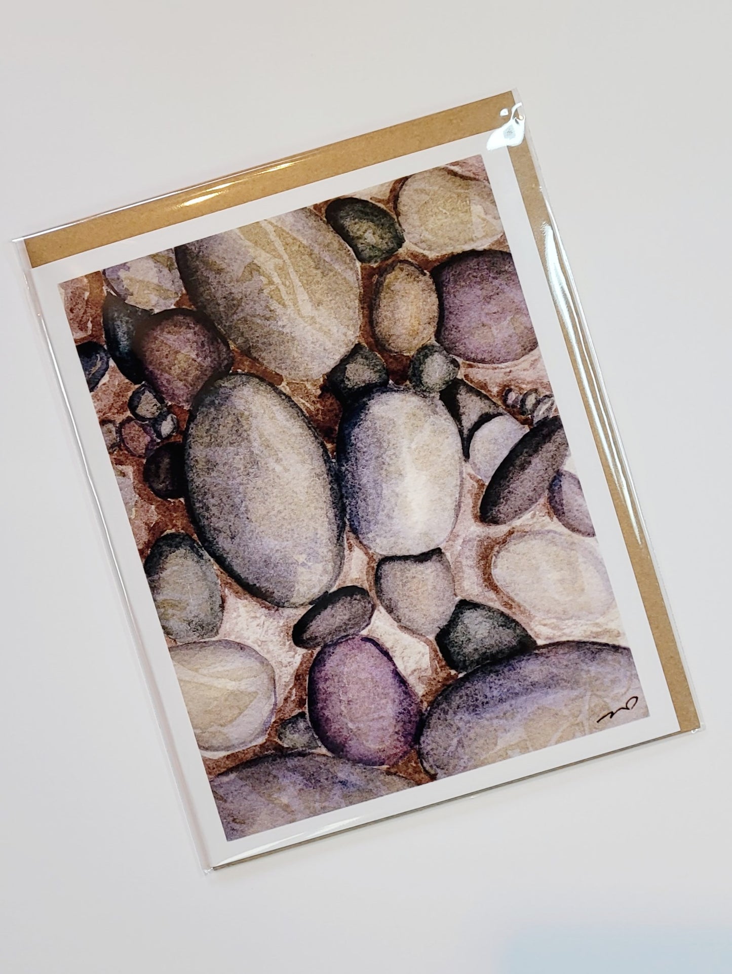 "River Stones"4.25x5.5" Blank Greeting Card with Envelope