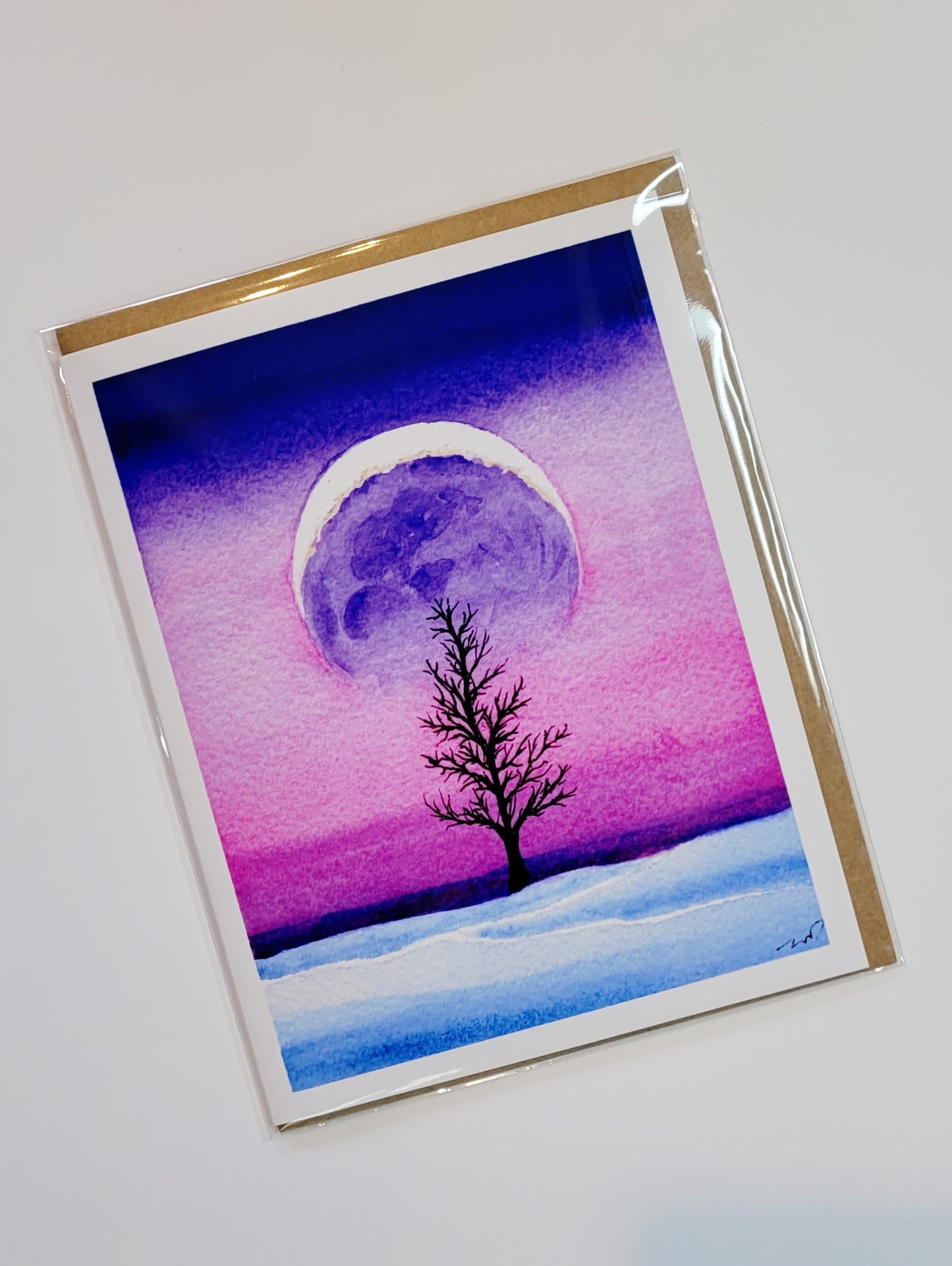 "Winter Diadem" Day 20 Moon Over Tree in Winter