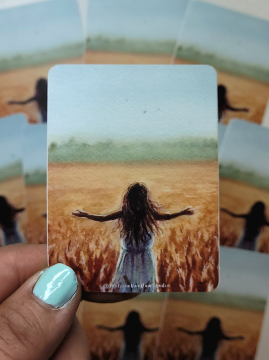 "Sunshine On My Shoulders" Day 48 Woman in Wheat Field