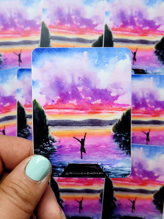 "Leap" Day 89 Jumping off a dock into a lake