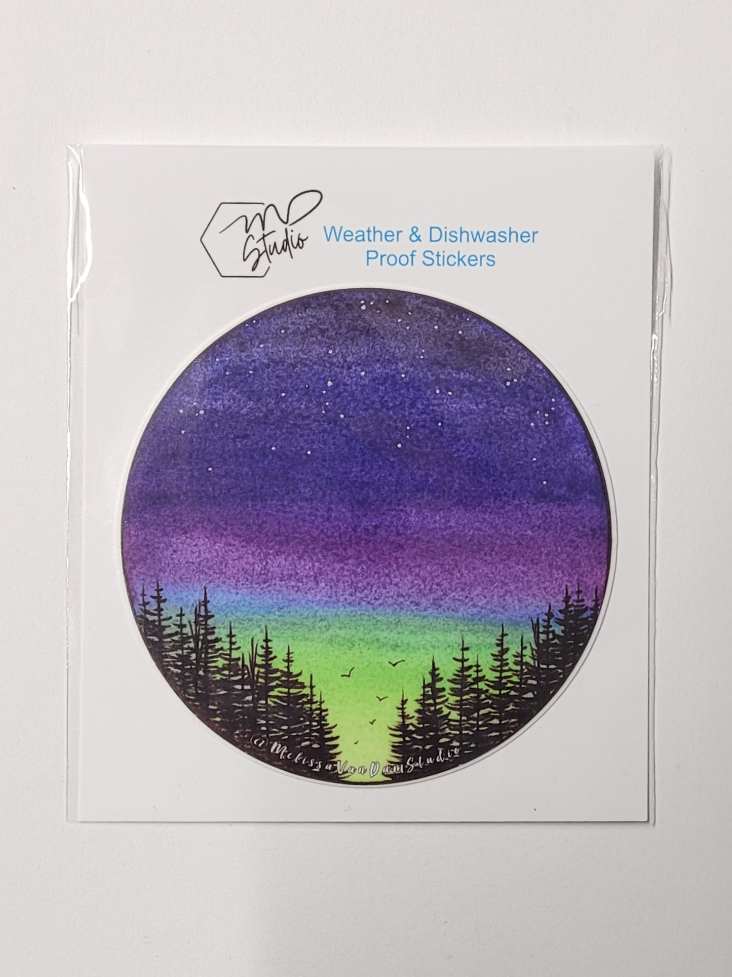 "Northern Sky" Weather Proof Sticker