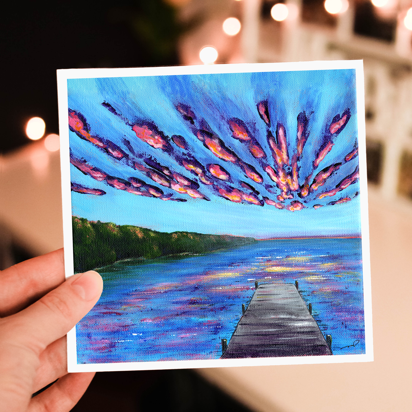 "Candy Sky" Square Blank Greeting Card with Envelope