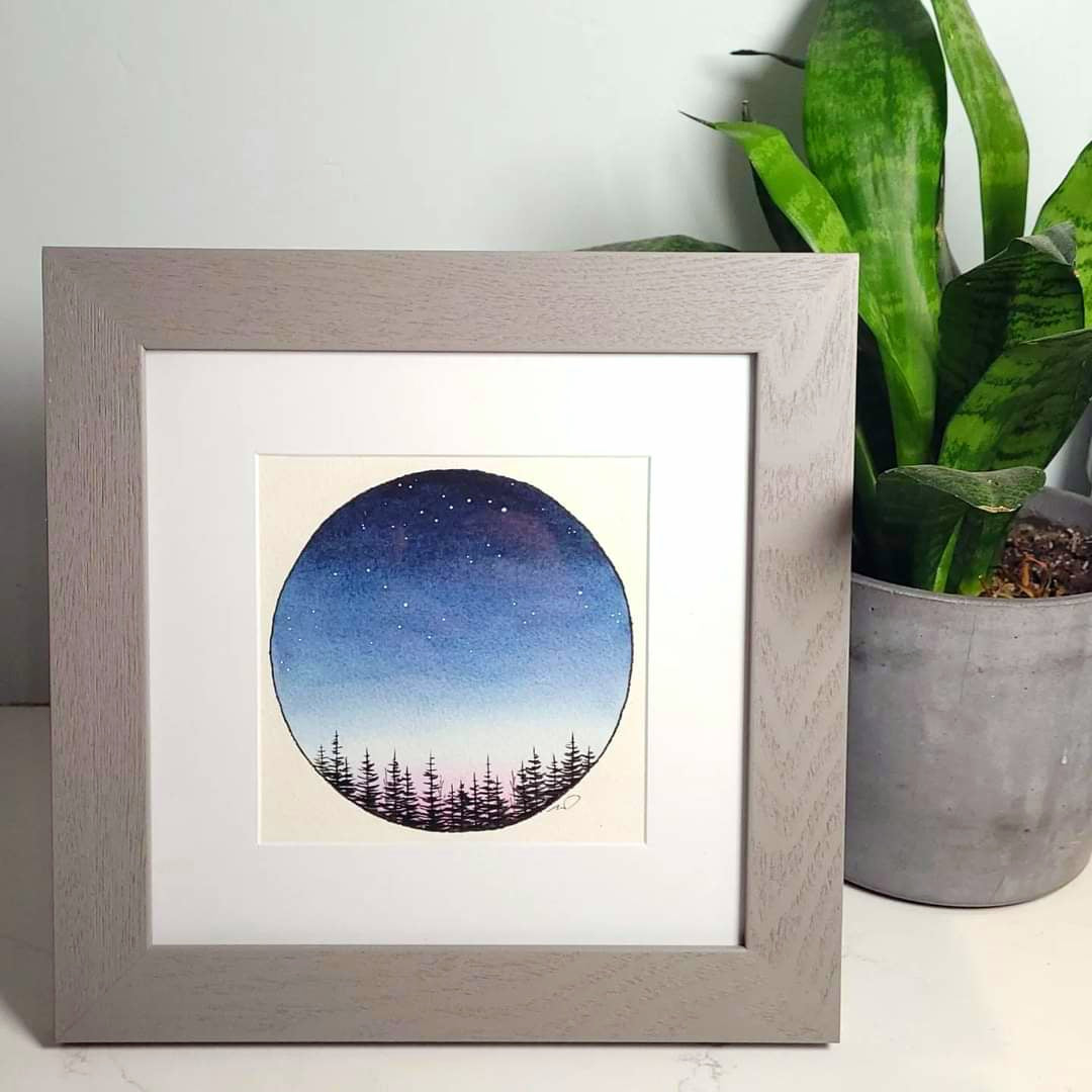 Original "Morning Rise" 5x5" Watercolour