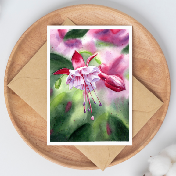 "Pistil and Petticoats" Fuchsia Flower LIMITED EDITION