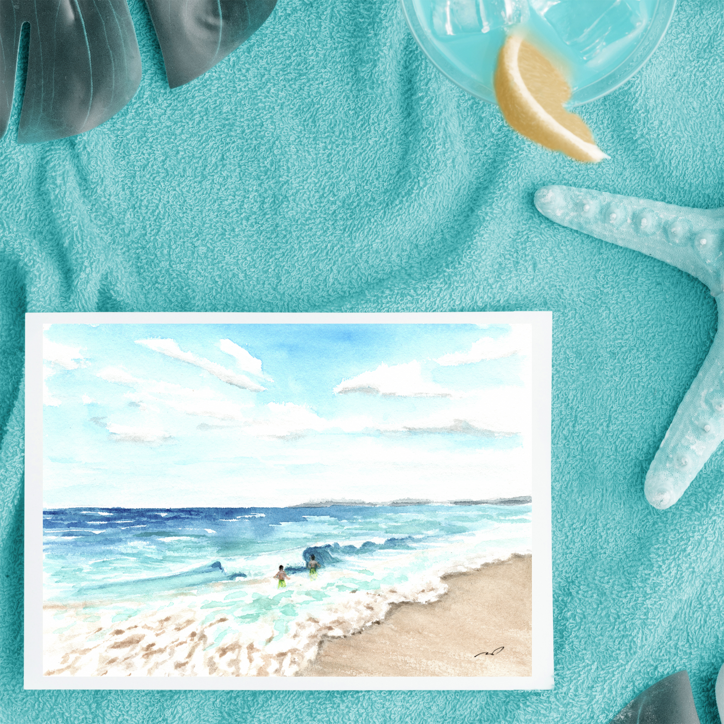 "The Challenge" 4.25x5.5" Blank Greeting Card with Envelope full