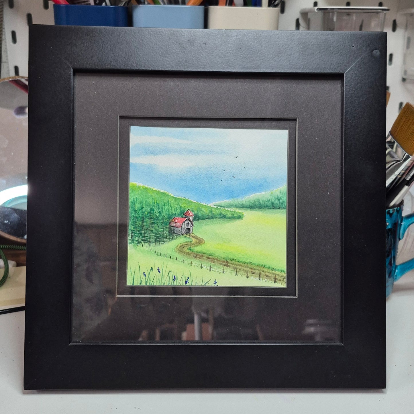 Original "Sunny Lane" 5x5" Watercolour Painting