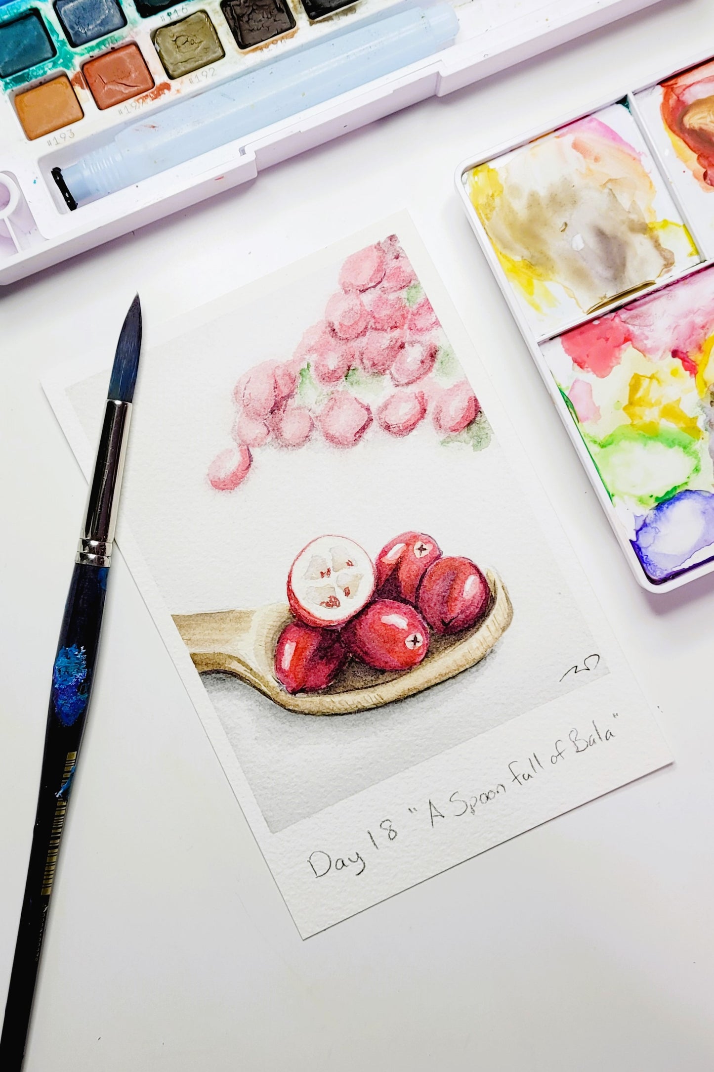 "Spoon Full of Bala" Muskoka Cranberry Day 18 Greeting Card