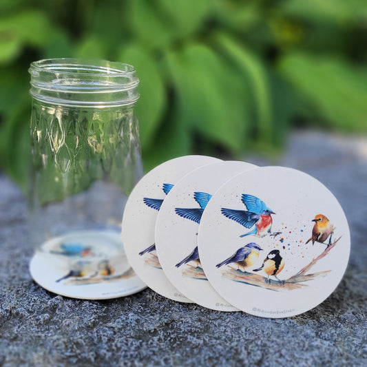 "Crashing In" Set of 4 Bar Coasters