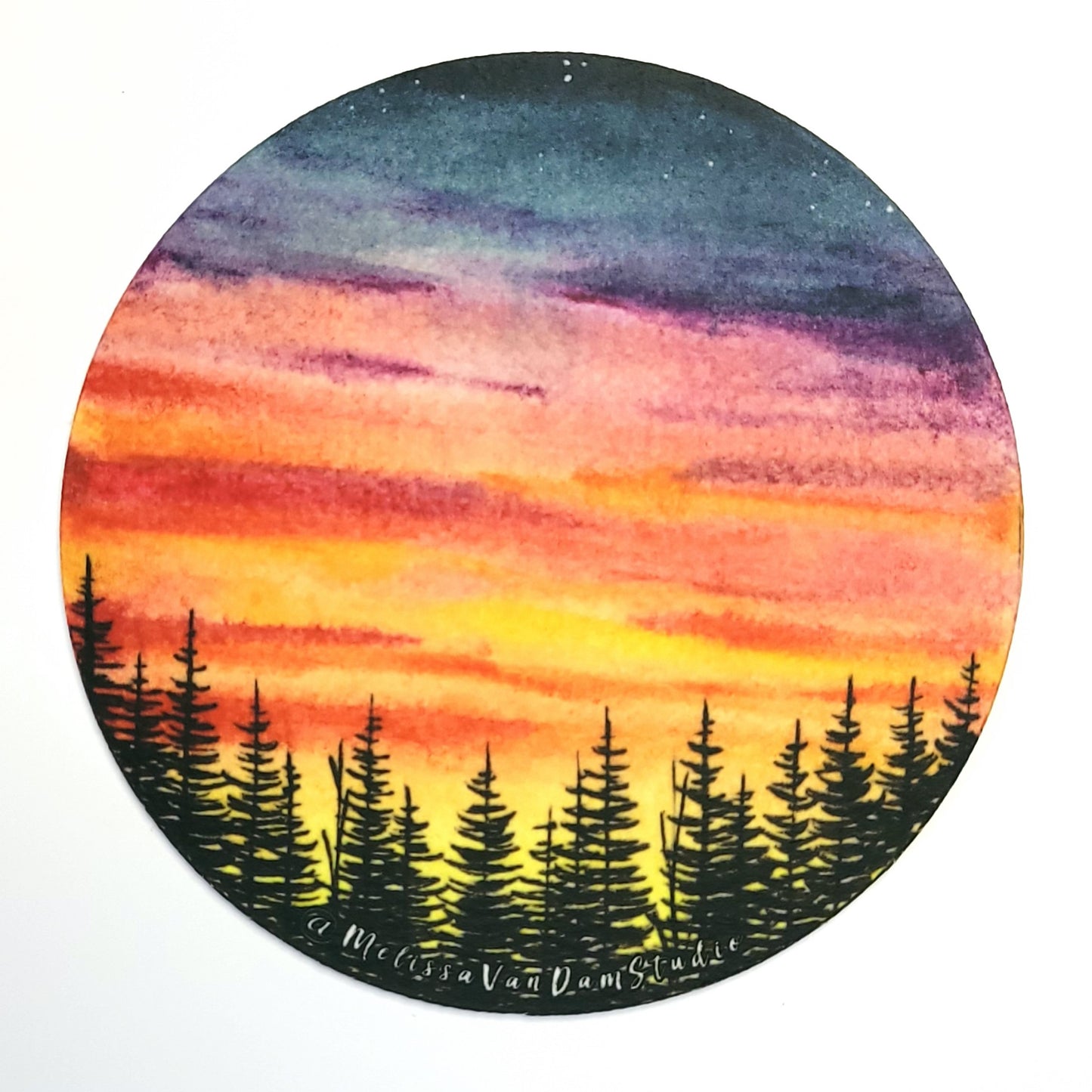 "Setting Sun" Set of 4 Bar Coasters