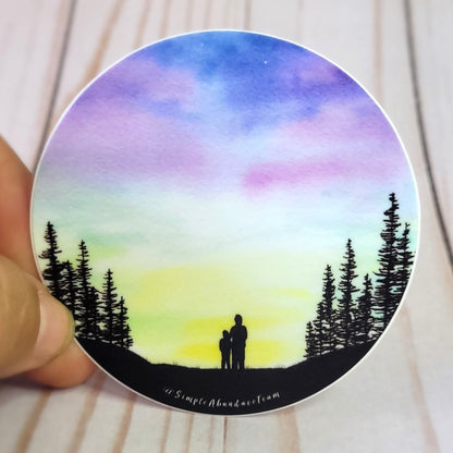 "By My Side" Weather Proof Sticker 75mm
