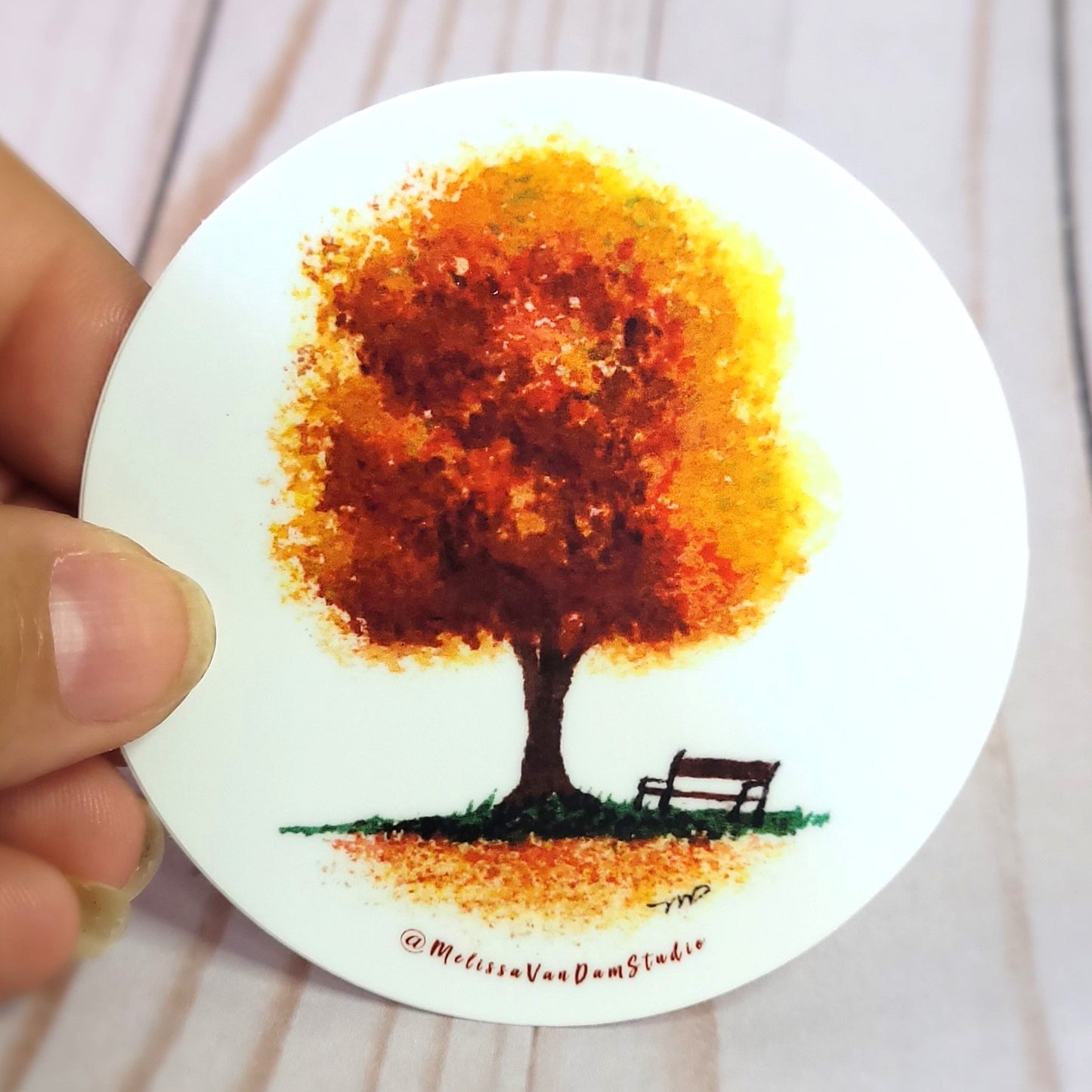 "Watch the Fall" Weather Proof Circle Sticker 75mm