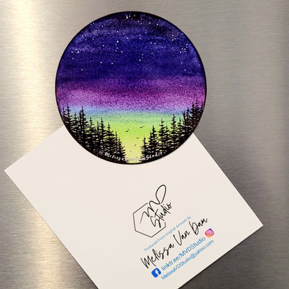 "Northern Sky" Water Proof Magnet 75mm