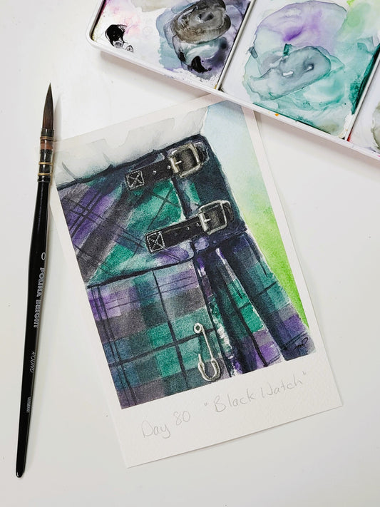 "Black Watch"  Kilt Day 80 Greeting Card