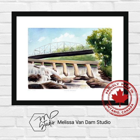 Bracebridge Silver Bridge LIMITED EDITION FINE ART PRINT Muskoka