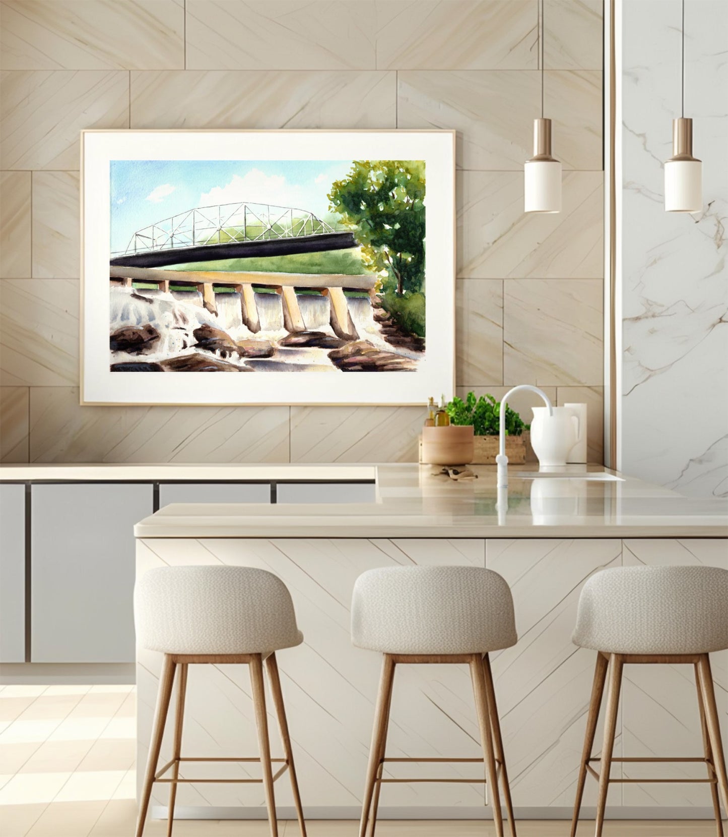 Bracebridge Silver Bridge LIMITED EDITION FINE ART PRINT Muskoka