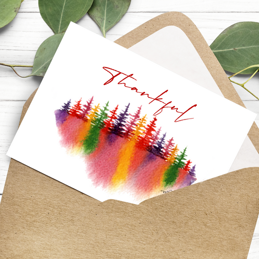 "Awash In Colour" 4.25x5.5" Blank Greeting Card with Envelope