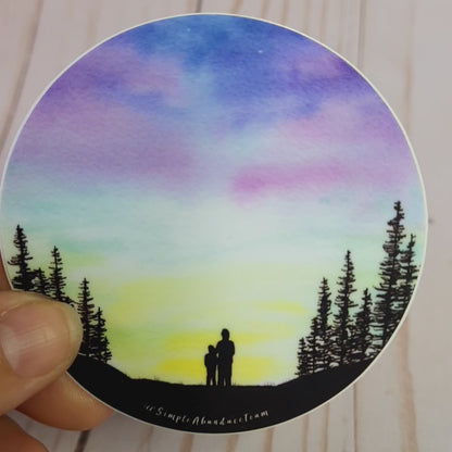 "By My Side" Weather Proof Sticker 75mm