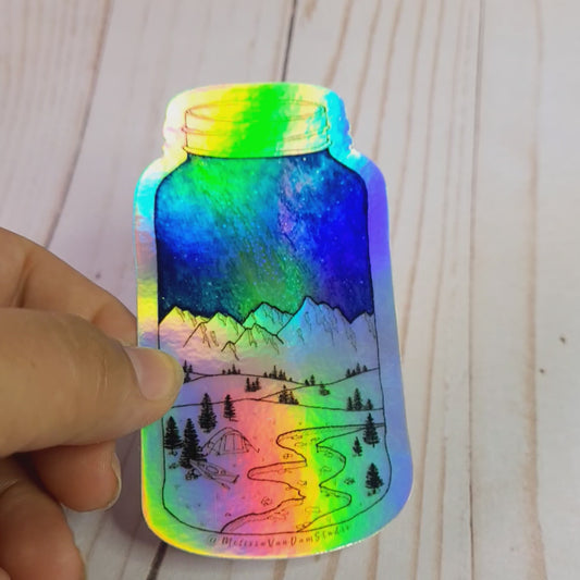 "Summer In a Jar" Weather Proof Sticker 75mm