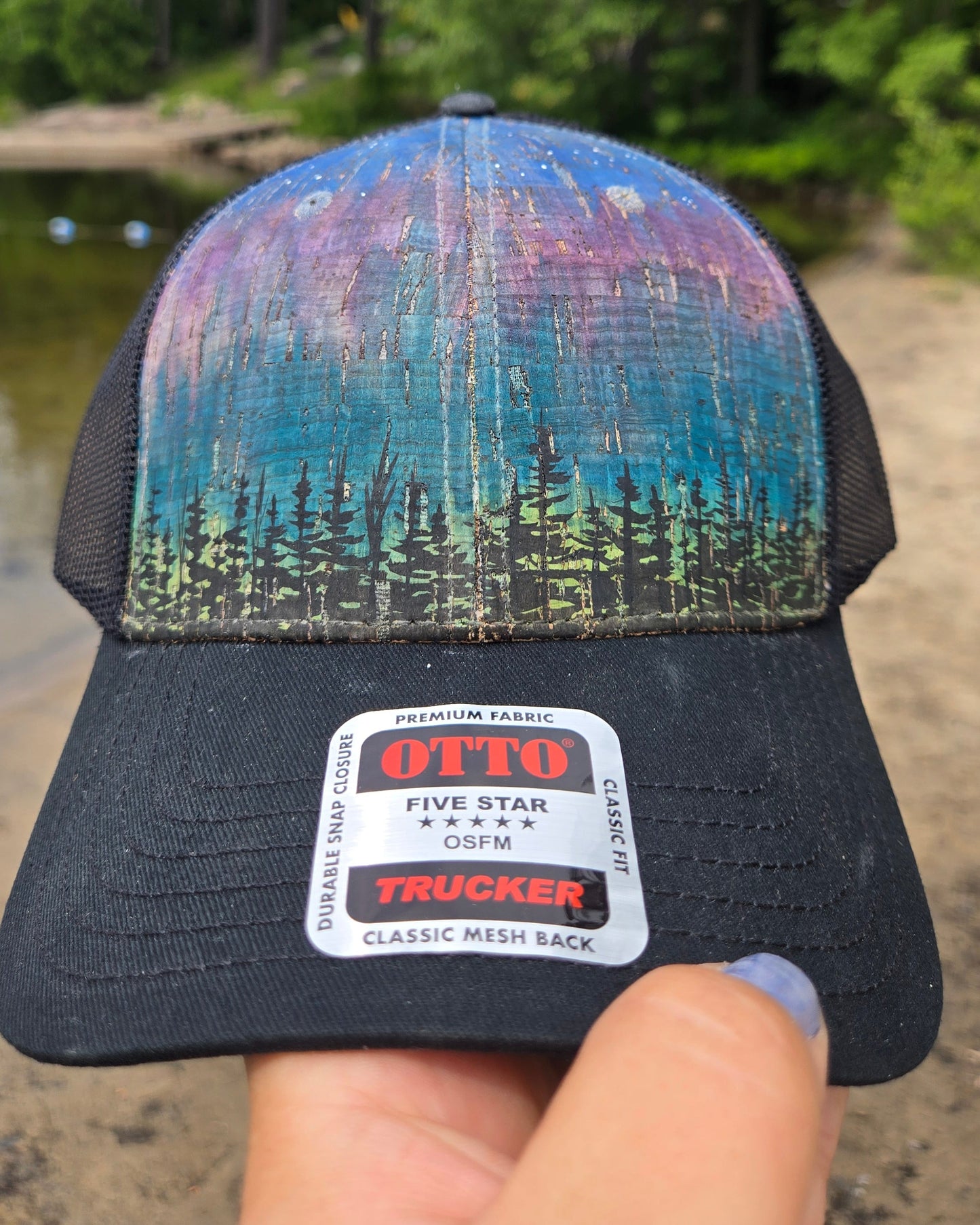 Hand Painted Snap Back Ball Hat