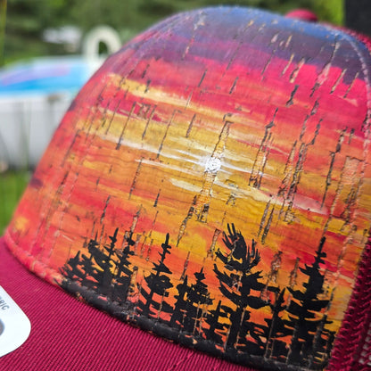 Hand Painted Snap Back Ball Hat