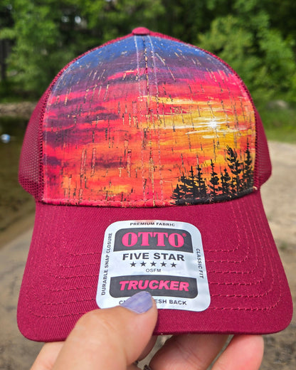 Hand Painted Snap Back Ball Hat