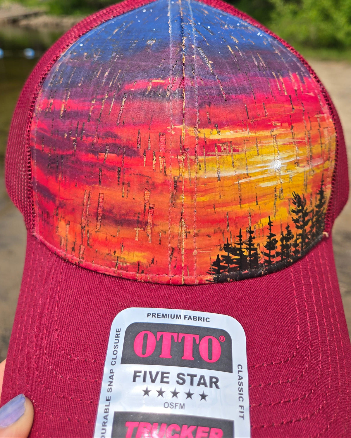 Hand Painted Snap Back Ball Hat