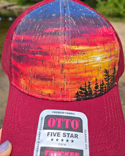 Hand Painted Snap Back Ball Hat